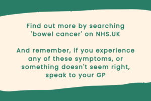 Text reads "find out more by visiting nhs.uk and remember, if you experience any of these symptoms or something doesn't seem right, speak to your GP"